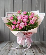 Букет Розовый кустик в Спасском Приморского края