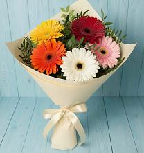 Букет цветов из:  Герберы в Спасском Приморского края