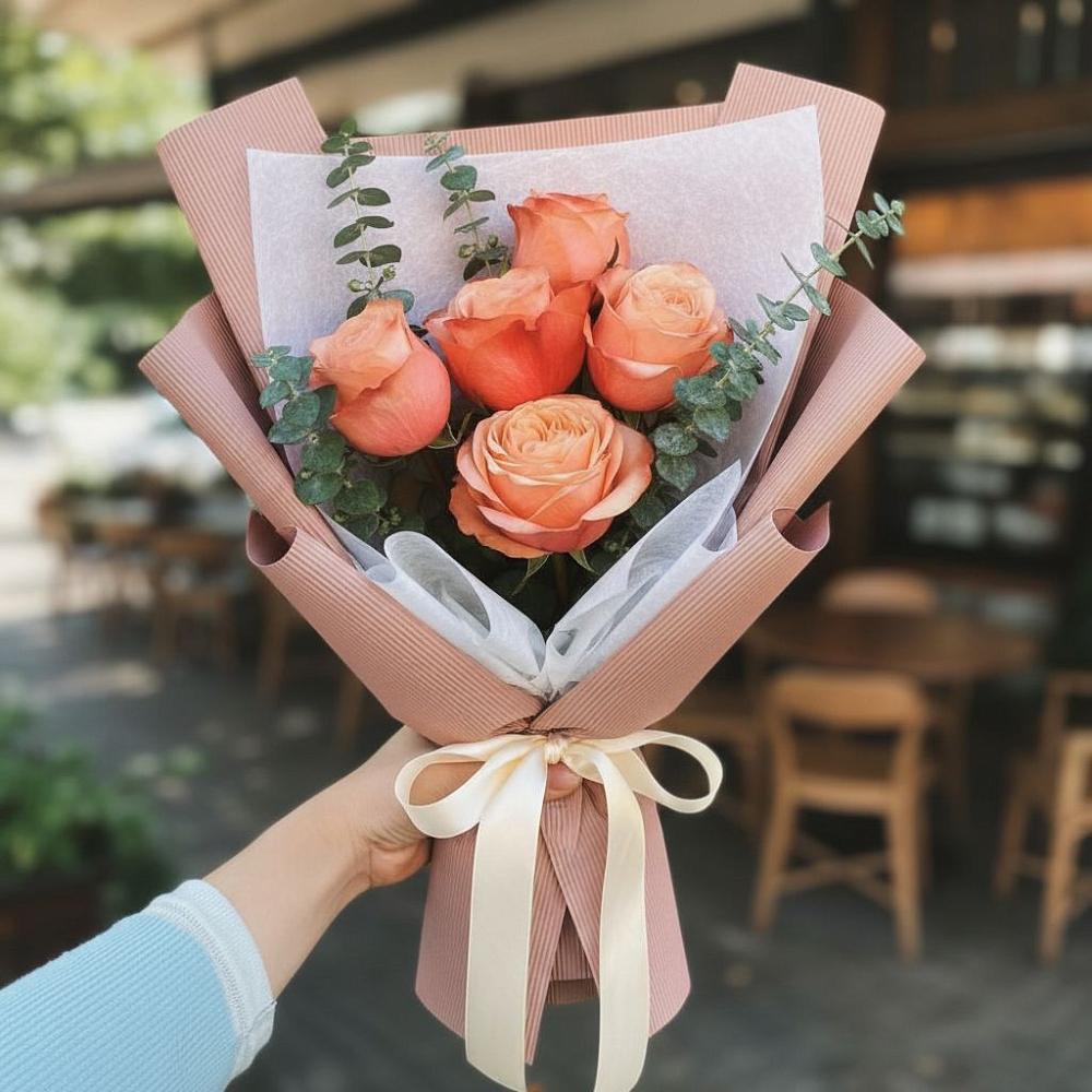 Букет цветов из: Розы в Спасском Приморского края