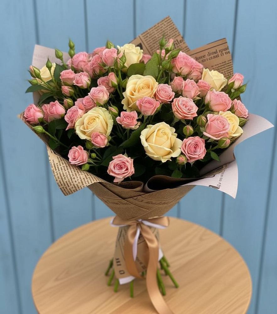 Букет цветов из: Розы в Спасском Приморского края