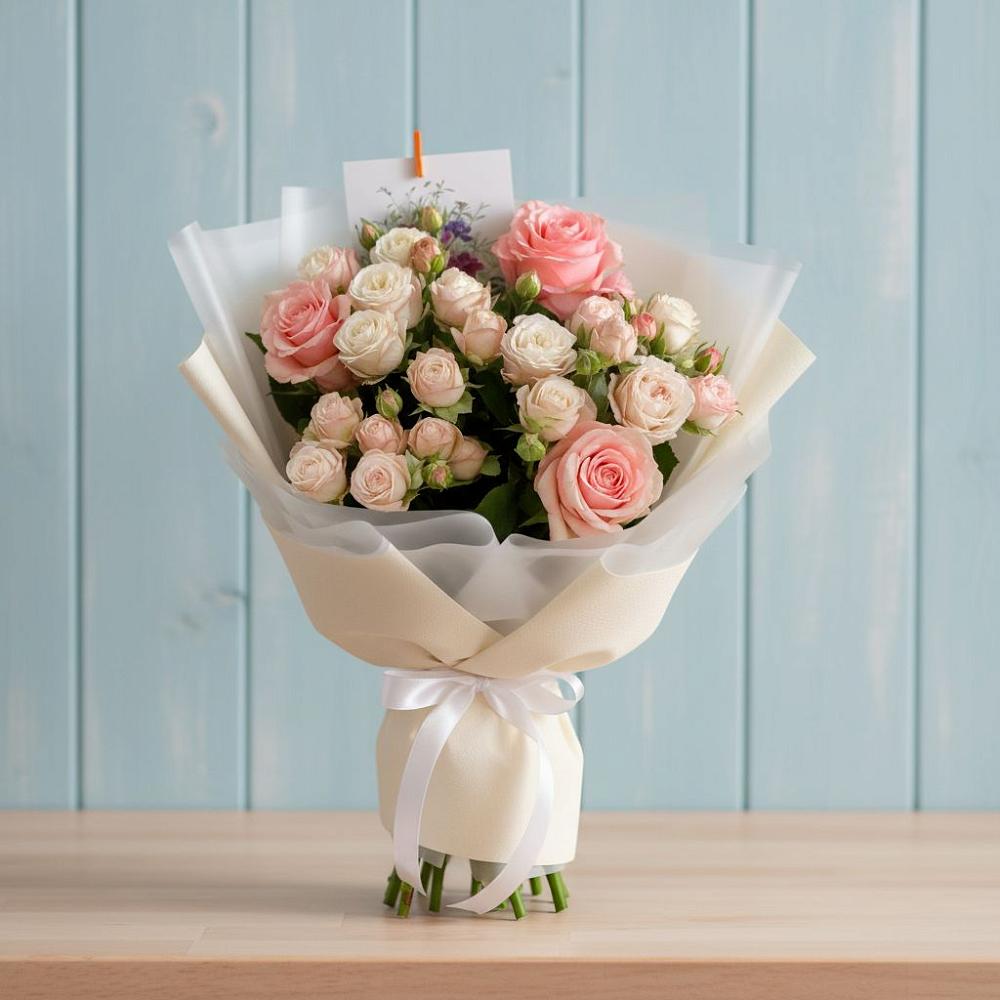 Букет цветов из: Розы в Спасском Приморского края