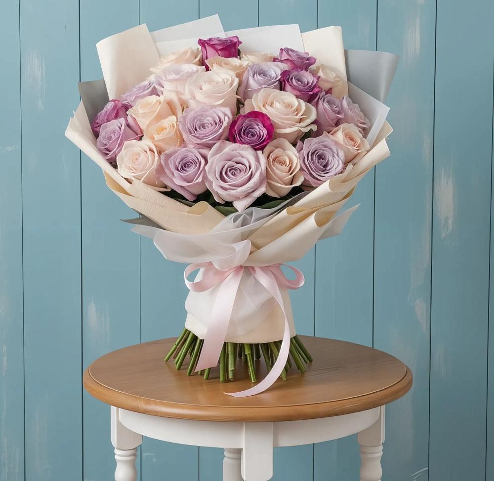 Букет цветов из: Розы в Спасском Приморского края