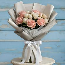 Букет цветов из:  Розы #REPLACE_PRED# Спасском Приморского края