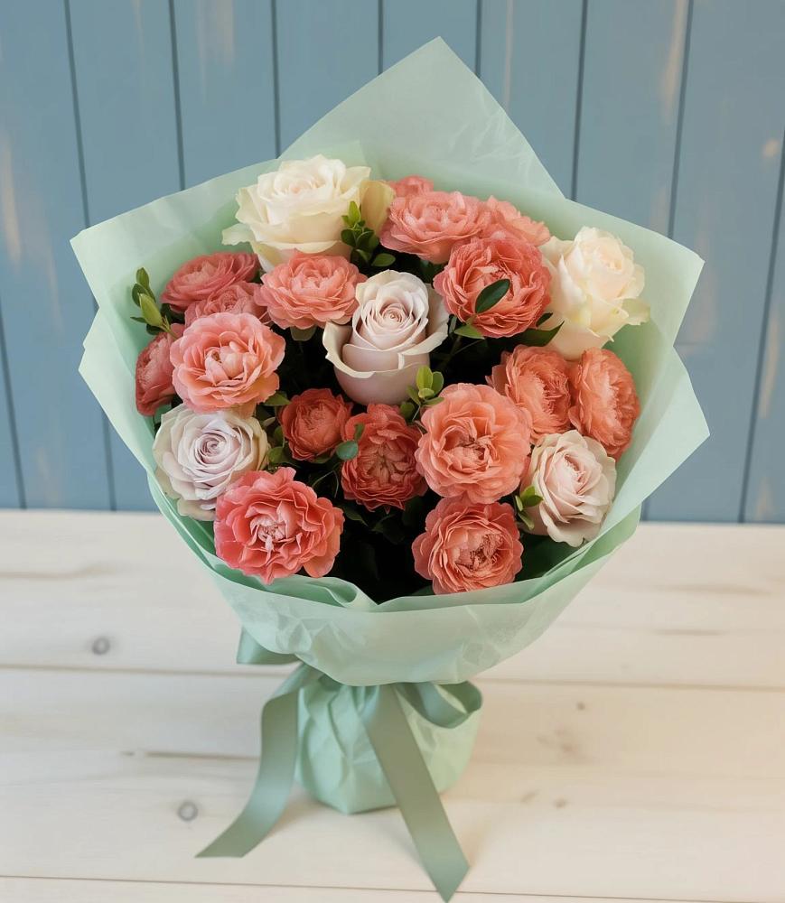 Букет цветов из: Розы в Спасском Приморского края