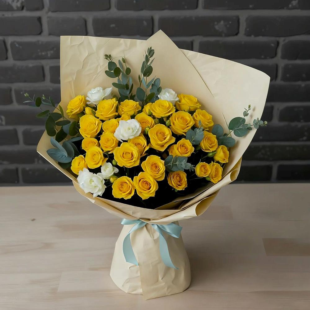 Букет цветов из: Розы в Спасском Приморского края