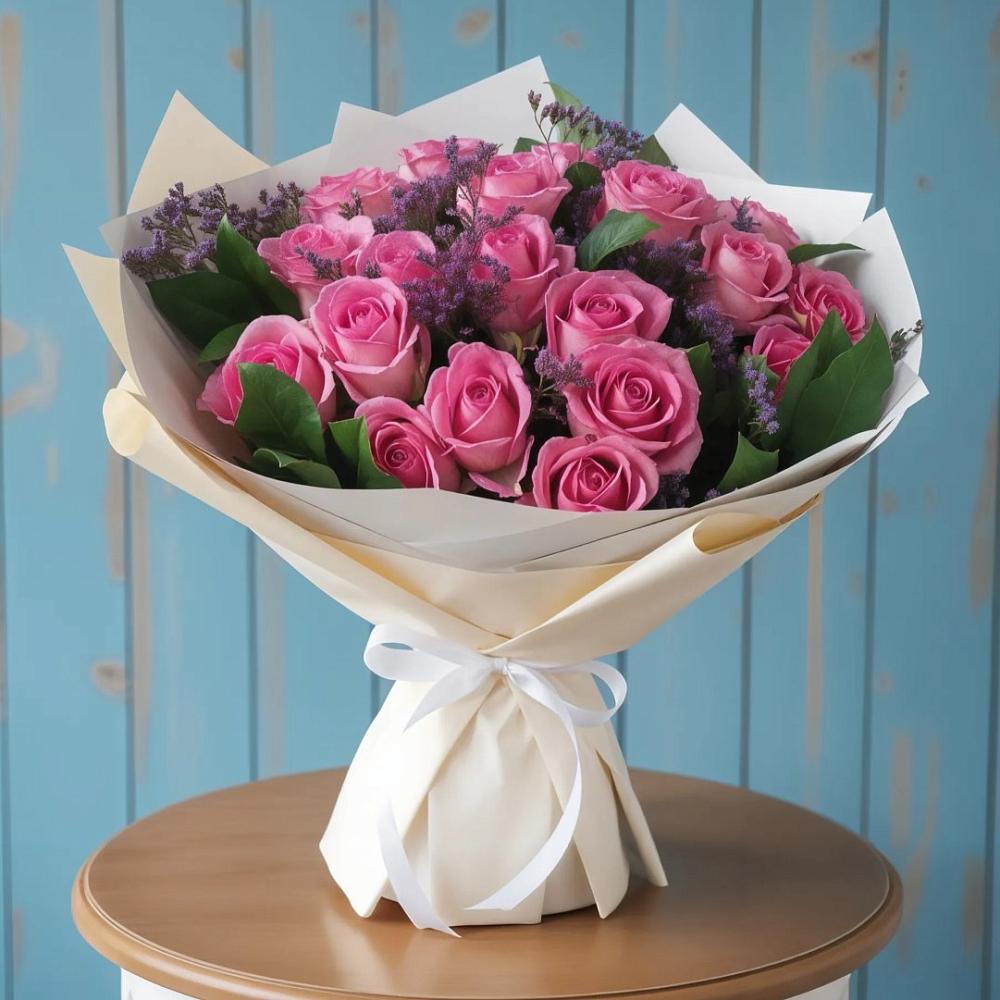 Букет цветов из: Розы в Спасском Приморского края