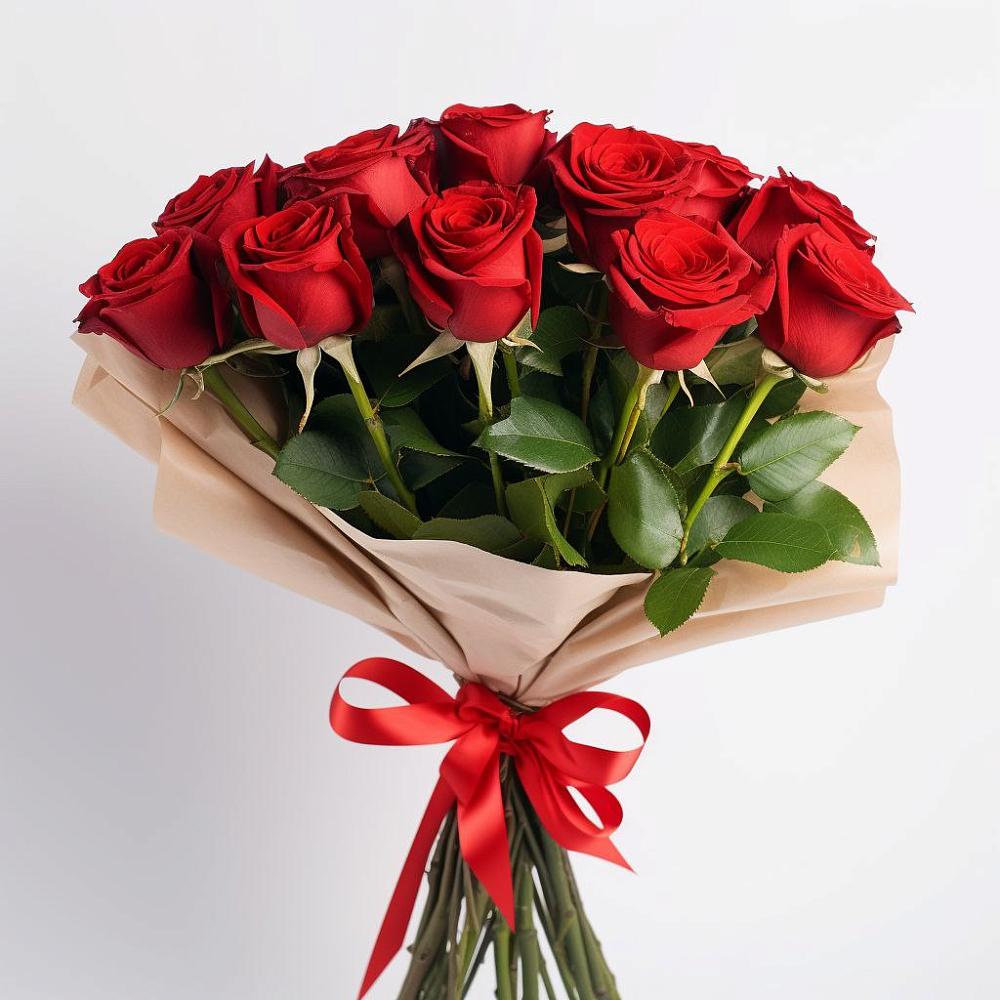 Букет 11 Красных роз Эдлесс Лав в Спасском Приморского края