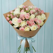 Букет цветов из:  Розы в Спасском Приморского края