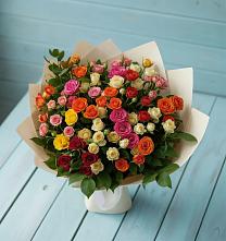 Букет Микс из разноцветных кустовых роз #REPLACE_PRED# Спасском Приморского края